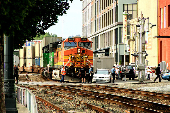 Car Hit By Train In Downtown Seattle