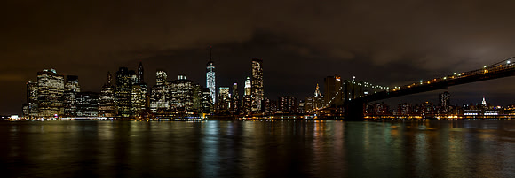 Manhattan Skyline With Brooklyn Bridge