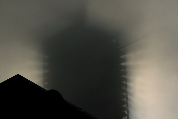 Foggy Seattle Building