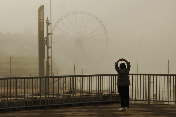 Foggy Morning Seattle Waterfront