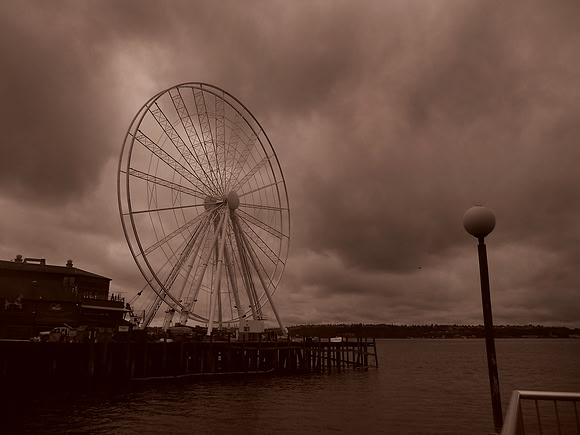 New Ferris Wheel On Seattle Waterfront