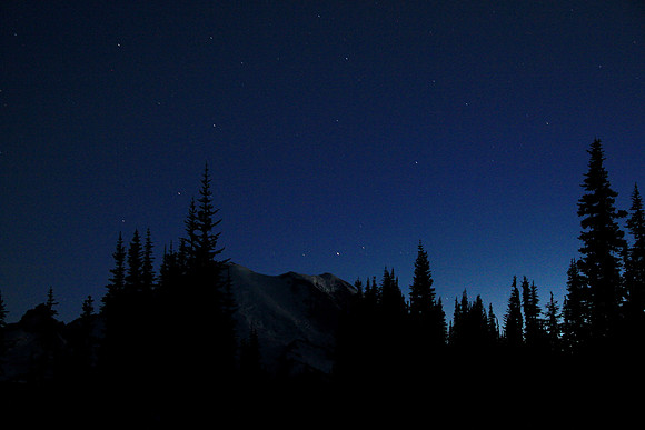 Saturn Over Mt. Rainier