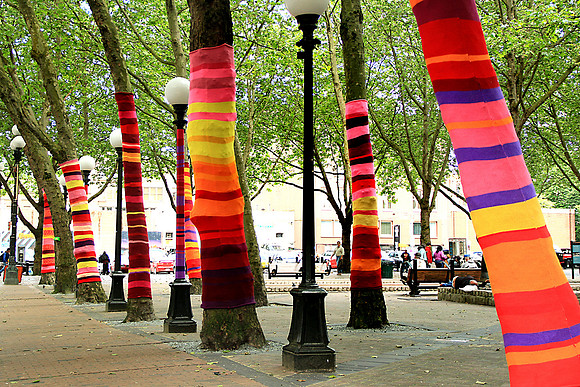 Pioneer Square Yarn Bombing